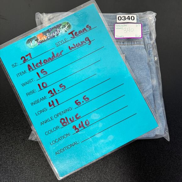 Alexander Wang Denim Hi Rise Womens Wang 001 Skinny Jeans 27 Blue Tight preppy - Picture 13 of 13